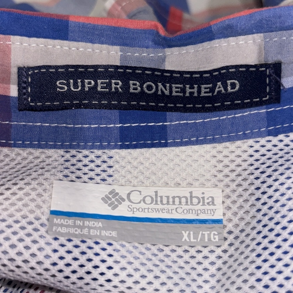 XL Columbia PFG Shirt Red white and Blue Memorial Day 4th of July Super Bonehead - Picture 6 of 6